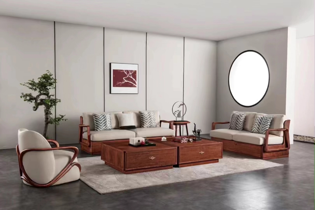 客廳沙發(fā)+北美黑胡桃木 新中式北歐家具的實(shí)木簡(jiǎn)約設(shè)計(jì)之美